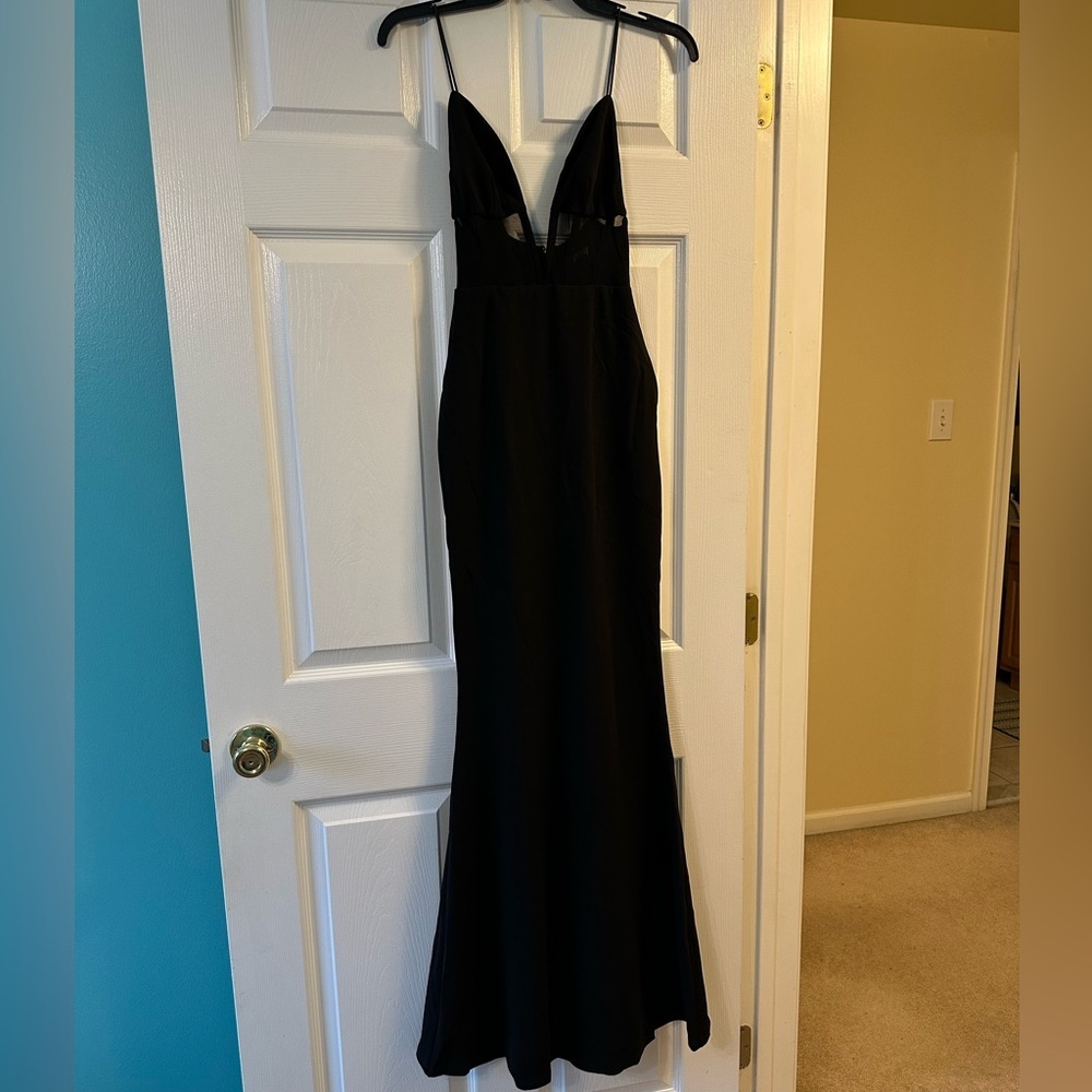 Nookie Revolve Sade Mesh Gown Dress size XS Extra Small Black - Picture 3 of 7
